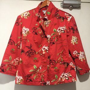VINTAGE NANCY BOLEN PRINTED JACKETS SIZE 14